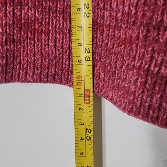 GAP Marble Pink Cranberry 100% Cotton Crew Neck Knitted Pullover Sweater Medium - Picture 12 of 14